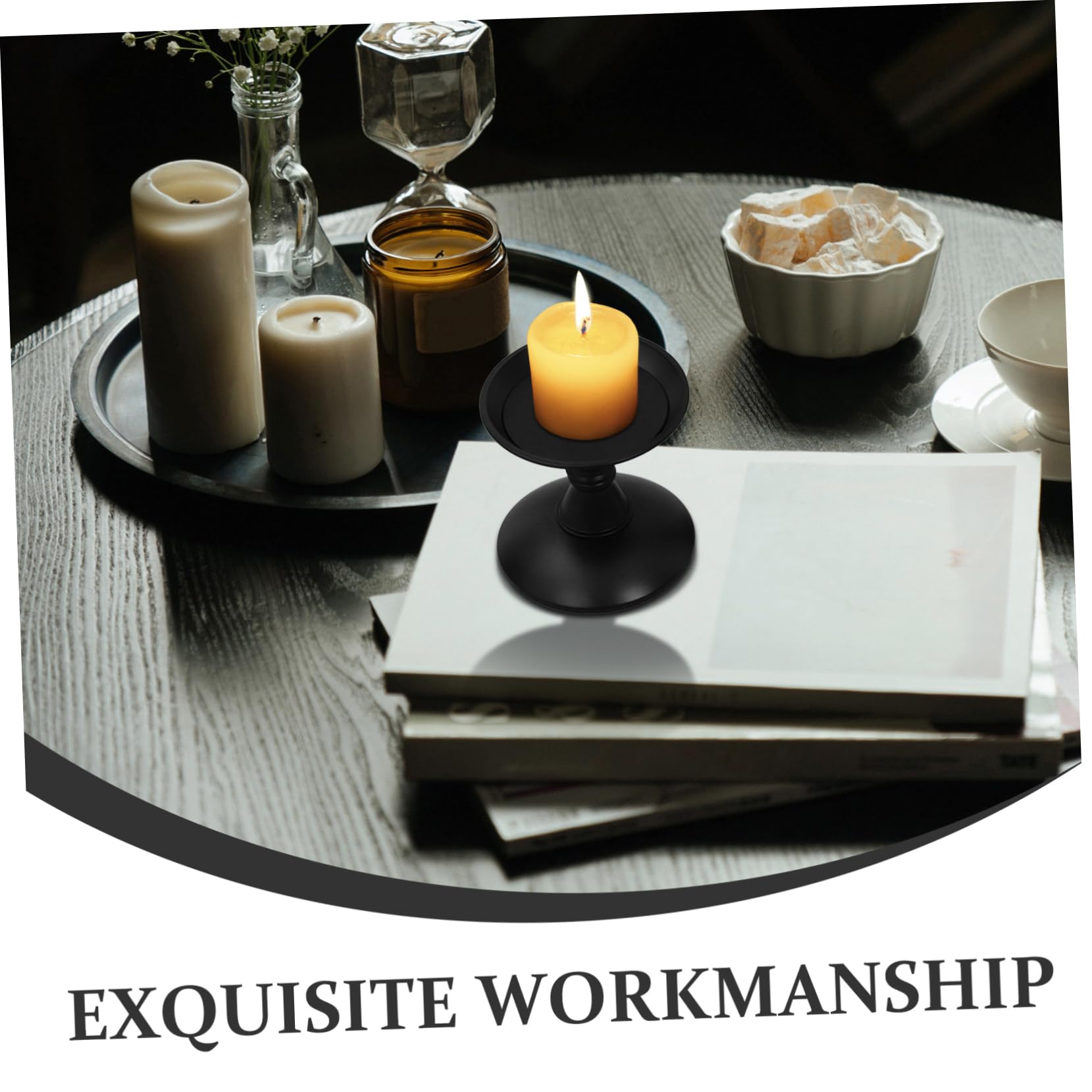 Amazon.co.jp: HOMOCONO 3個アンティークアイアンキャンドルスド 高さ